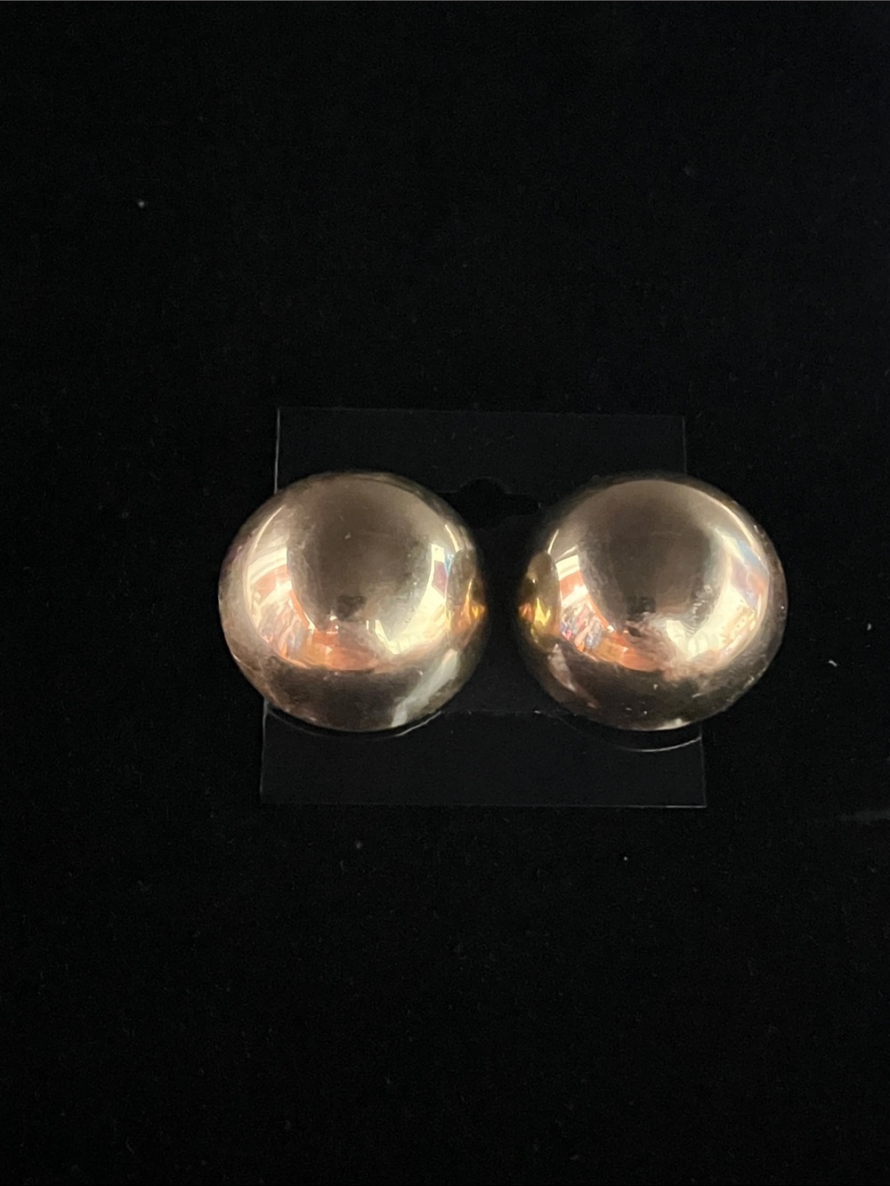 Goldtone Dome Earrings